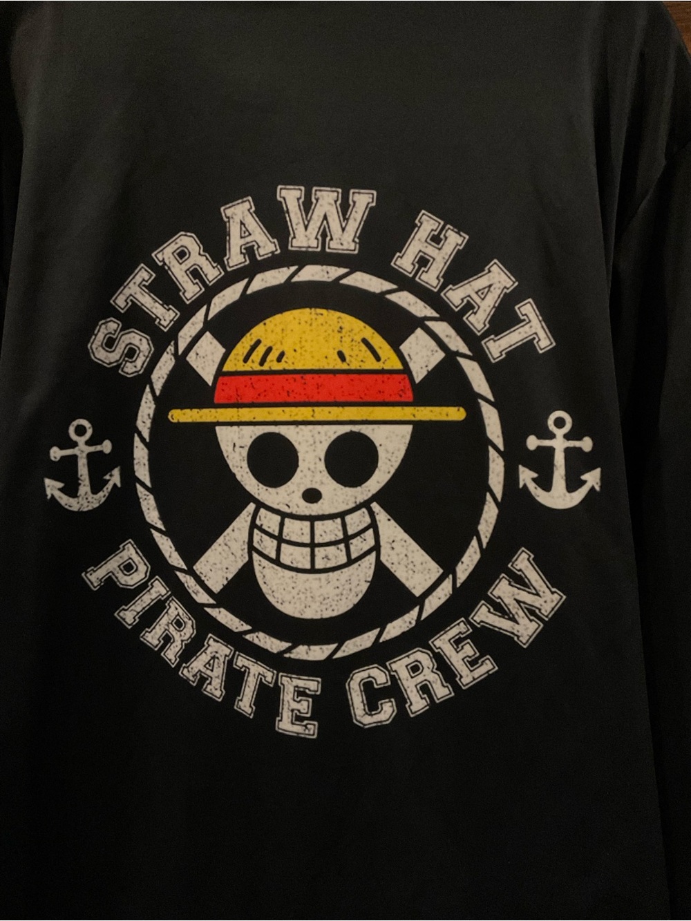 ONE PIECE Luffy Straw Hat Pirate Crew Black Hoodie Anime Large MENS WOMENS LG - Picture 6 of 8